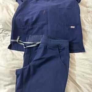 Set of L/P Navy scrub pants and Large top